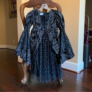 Chasing Fireflies Girls Fancy Silver Witch Costume, SZ 4